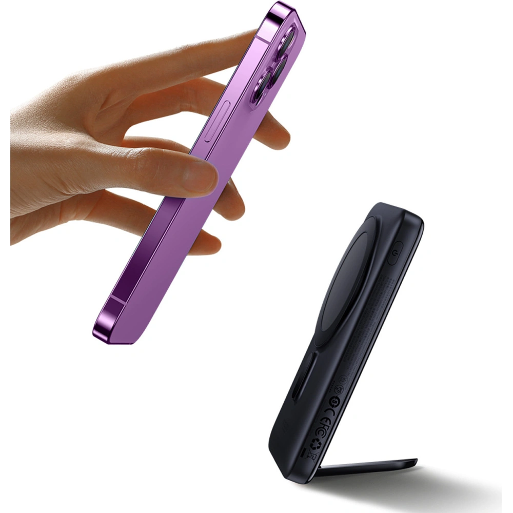 Hurtownia GSM - Powerbank Baseus Magnetic Držák Bezdrátové Rychlé Nabíjení 10000mAh 20W fialový + kabel USB-C 60W 50cm bílý - BSU3867 - {ean13} - Hurt