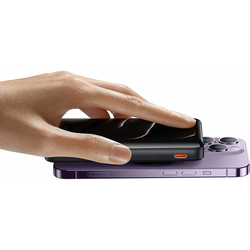 Hurtownia GSM - Powerbank Baseus Magnetic Suport Încărcare Rapidă Wireless 10000mAh 20W violet + cablu USB-C 60W 50cm alb - BSU3867 - {ean13} - Hurt