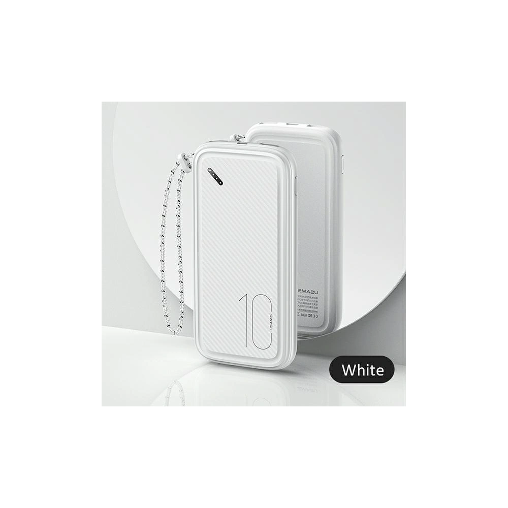 Wholesale Powerbank USAMS PB56 10000mAh 2xUSB/USB-C/microUSB Fast Charge white (US-CD150) - USA818 - {ean13} - Hurt