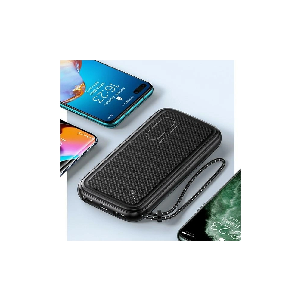 Hurtownia GSM - Powerbanka USAMS PB56 10000mAh 2xUSB/USB-C/microUSB Rychlé nabíjení černá/black (US-CD150) - USA819 - {ean13} - Hurt