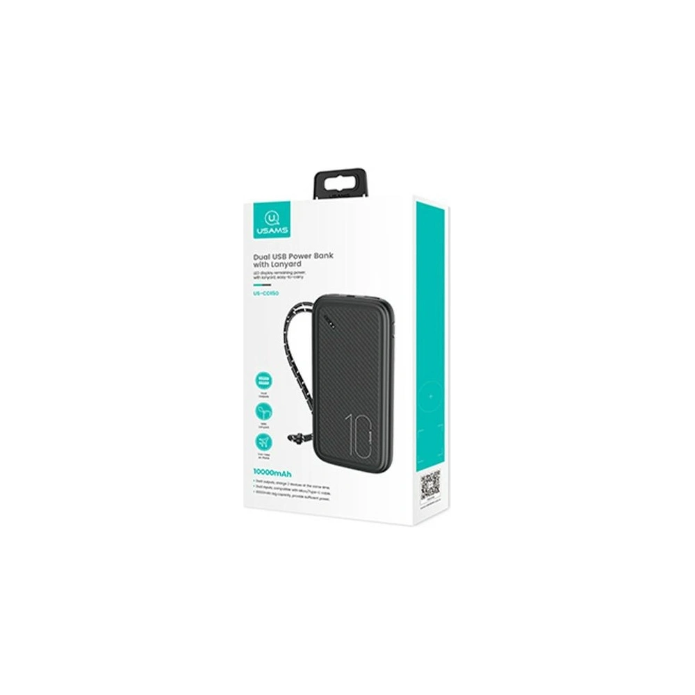 Hurtownia GSM - Powerbanka USAMS PB56 10000mAh 2xUSB/USB-C/microUSB Rychlé nabíjení černá/black (US-CD150) - USA819 - {ean13} - Hurt