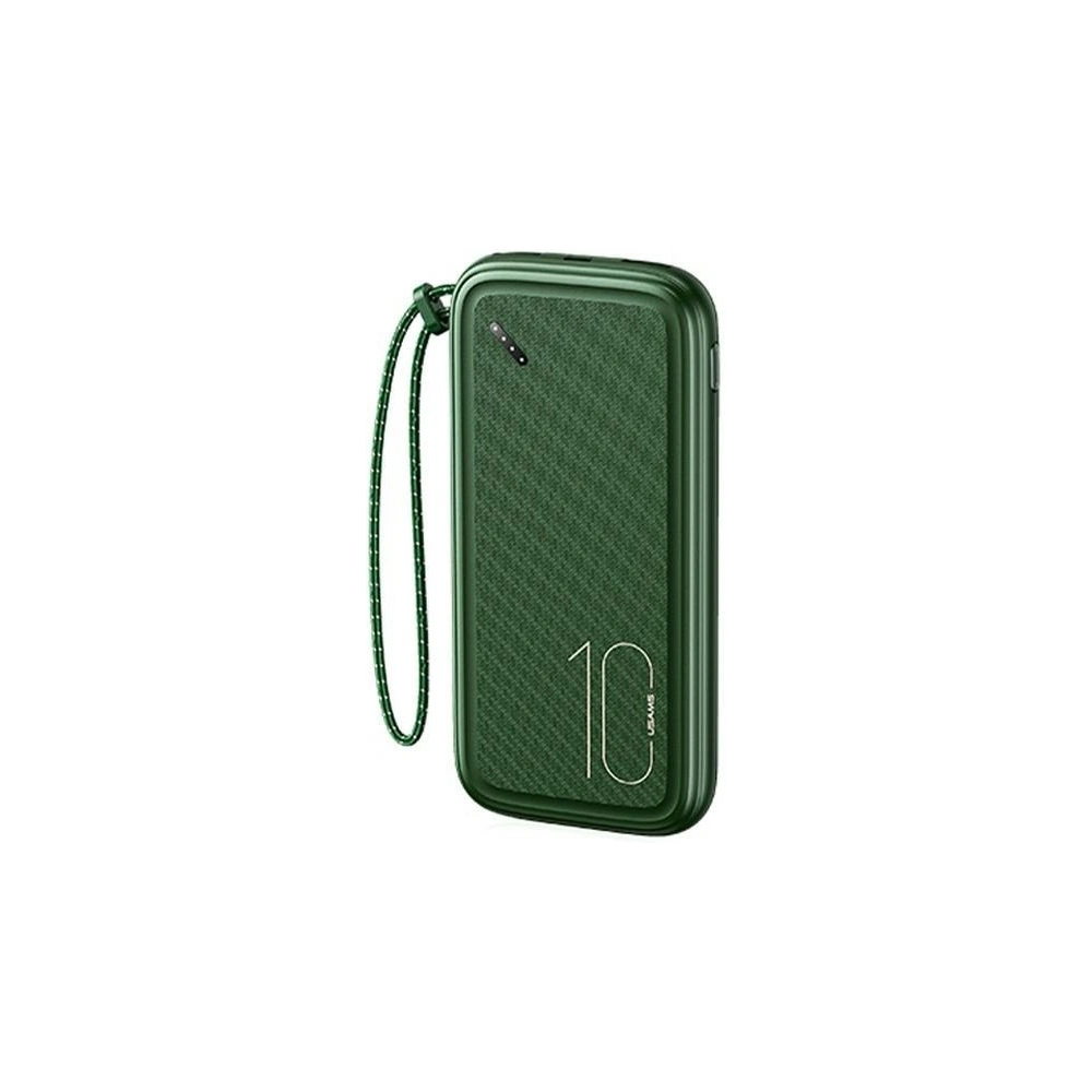 Hurtownia GSM - Powerbanka USAMS PB56 10000mAh 2xUSB/USB-C/microUSB Rychlé nabíjení zelená/tmavě zelená (US-CD150) - USA820 - {ean13} - Hurt