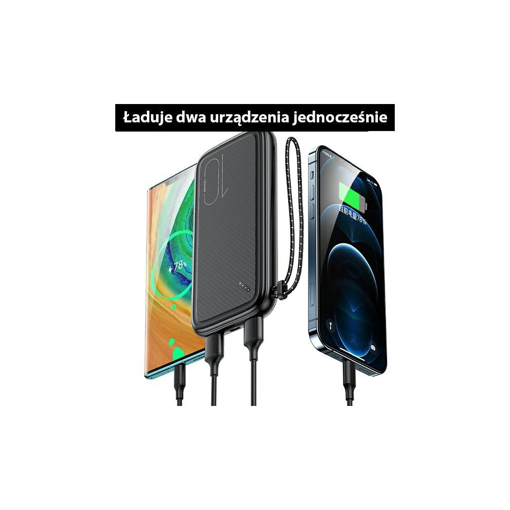 Hurtownia GSM - Powerbanka USAMS PB56 10000mAh 2xUSB/USB-C/microUSB Rychlé nabíjení zelená/tmavě zelená (US-CD150) - USA820 - {ean13} - Hurt