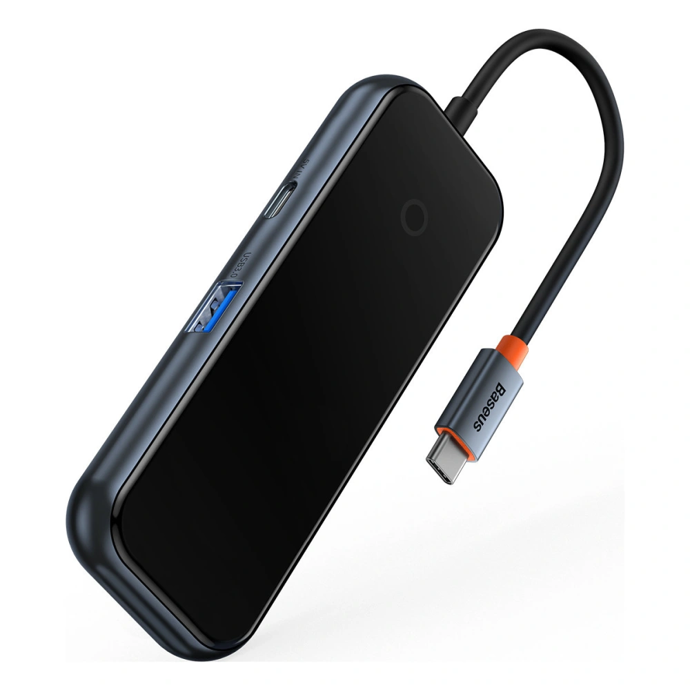 Hurtownia GSM - Hub Baseus AcmeJoy USB-C - 1xUSB-C/4x USB 3.0 tmavě šedý - BSU3868 - {ean13} - Hurt