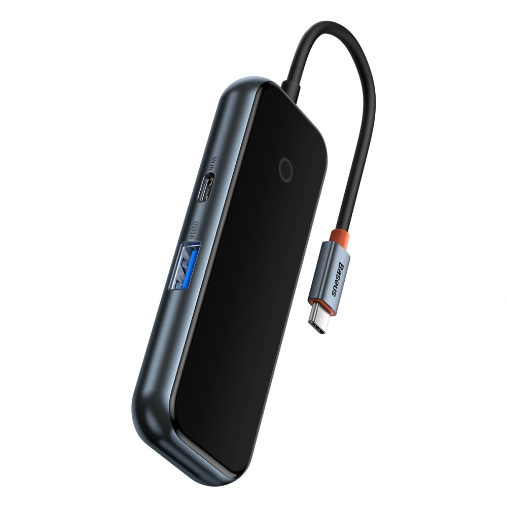 Hurtownia GSM - Hub Baseus AcmeJoy USB-C - 1xUSB-C/4x USB 3.0 gri închis - BSU3868 - {ean13} - Hurt