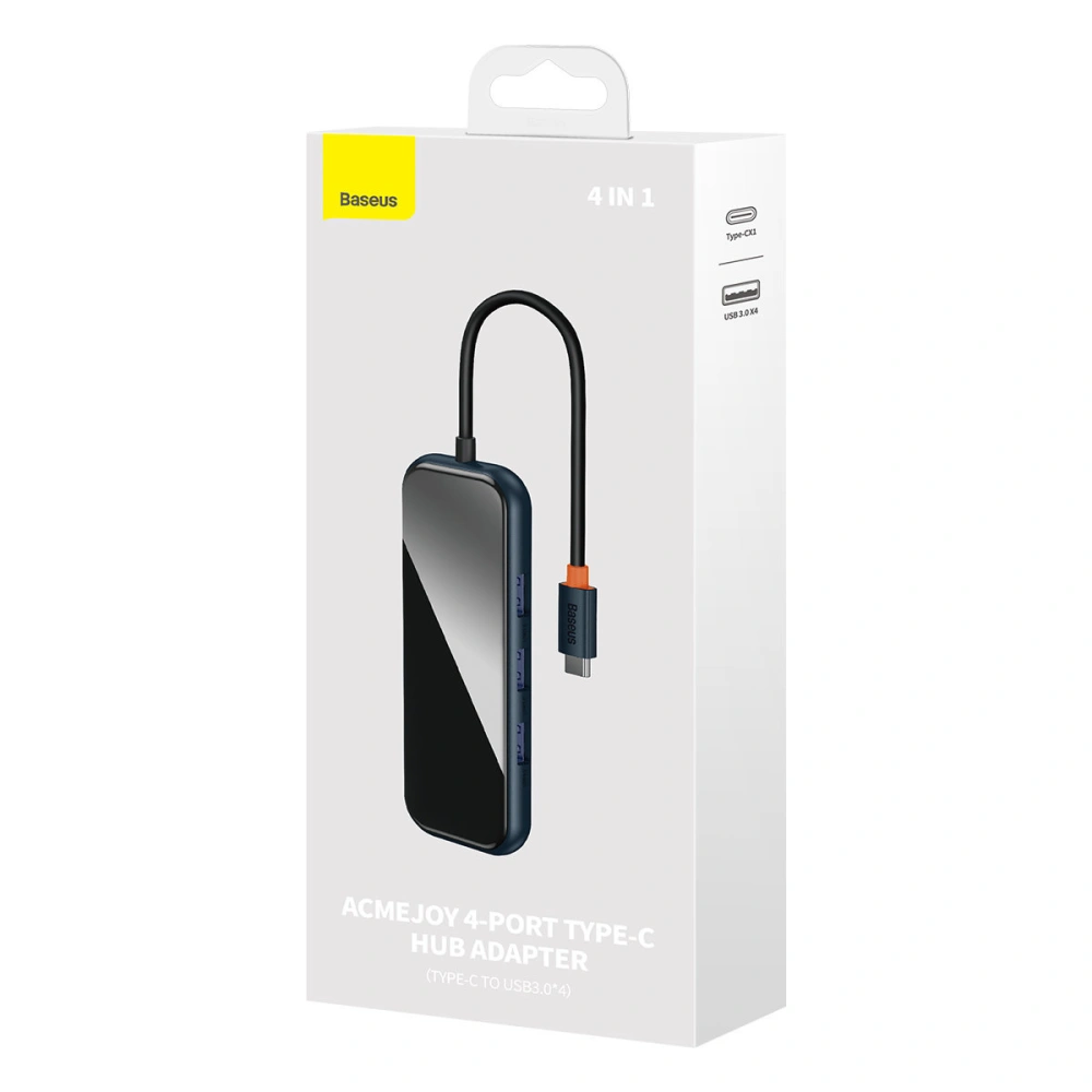 Hurtownia GSM - Hub Baseus AcmeJoy USB-C - 1xUSB-C/4x USB 3.0 tmavě šedý - BSU3868 - {ean13} - Hurt