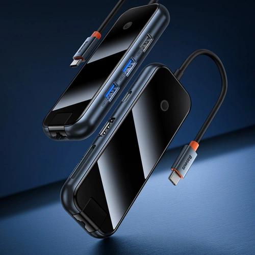 Hub Baseus AcmeJoy USB-C - 1xUSB-C/4x USB 3.0 ciemnoszary