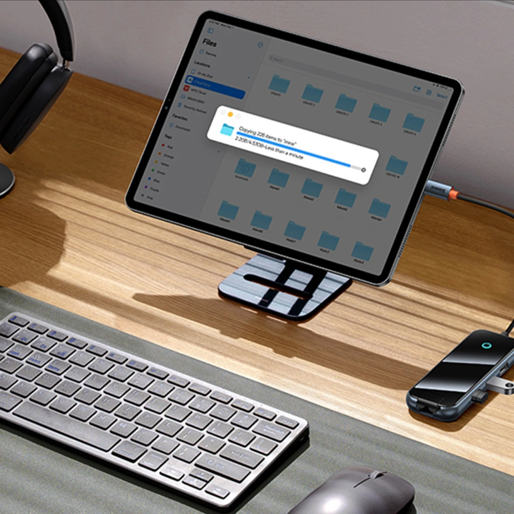 Hurtownia GSM - Hub Baseus AcmeJoy USB-C - 1xUSB-C/4x USB 3.0 tmavě šedý - BSU3868 - {ean13} - Hurt