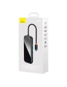 Hurtownia GSM - Hub Baseus AcmeJoy USB-C - HDMI / 2x USB-A 3.0/USB-A 2.0 /USB-C PD&Data/RJ45/SD/TF tmavě šedý - BSU3869 - {ean13} - Hurt