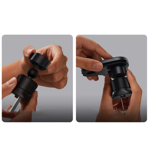 Uchwyt samochodowy z ładowarką bezprzewodową Baseus Stable Series 15W Air Vent czarny