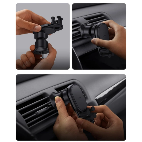 Uchwyt samochodowy z ładowarką bezprzewodową Baseus Stable Series 15W Air Vent czarny