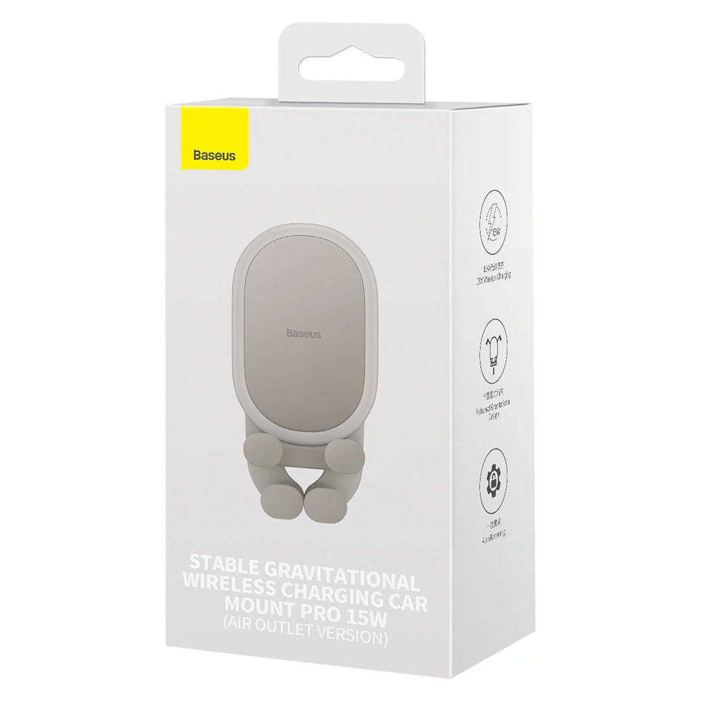 Hurtownia GSM - Upevnění do auta s bezdrátovou nabíječkou Baseus Stable Series 15W Air Vent šedé - BSU3871 - {ean13} - Hurt