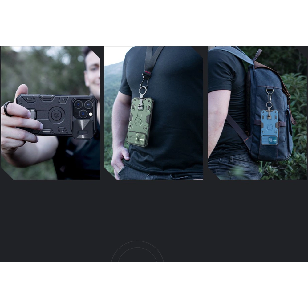 Hurtownia GSM - Etui Nillkin CamShield Armor Pro Apple iPhone 14 Pro tmavě zelené - NLK885 - {ean13} - Hurt