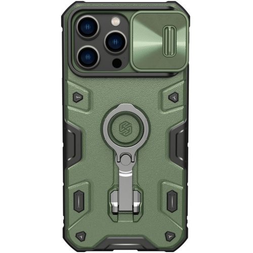 Nillkin Distributor - 6902048248762 - NLK891 - Nillkin CamShield Armor Pro Apple iPhone 14 Pro Max dark green - B2B homescreen