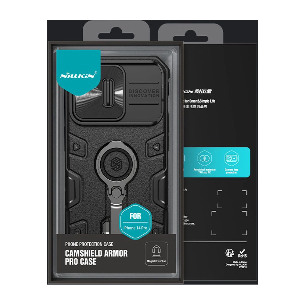 Hurtownia GSM - Etui Nillkin CamShield Armor Pro Magnetic MagSafe Apple iPhone 14 Pro černé - NLK894 - {ean13} - Hurt