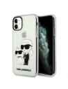 Etui Karl Lagerfeld KLHCN61HNKCTGT Apple iPhone 11 carcasa transparentă hardcase Gliter Karl&Choupette