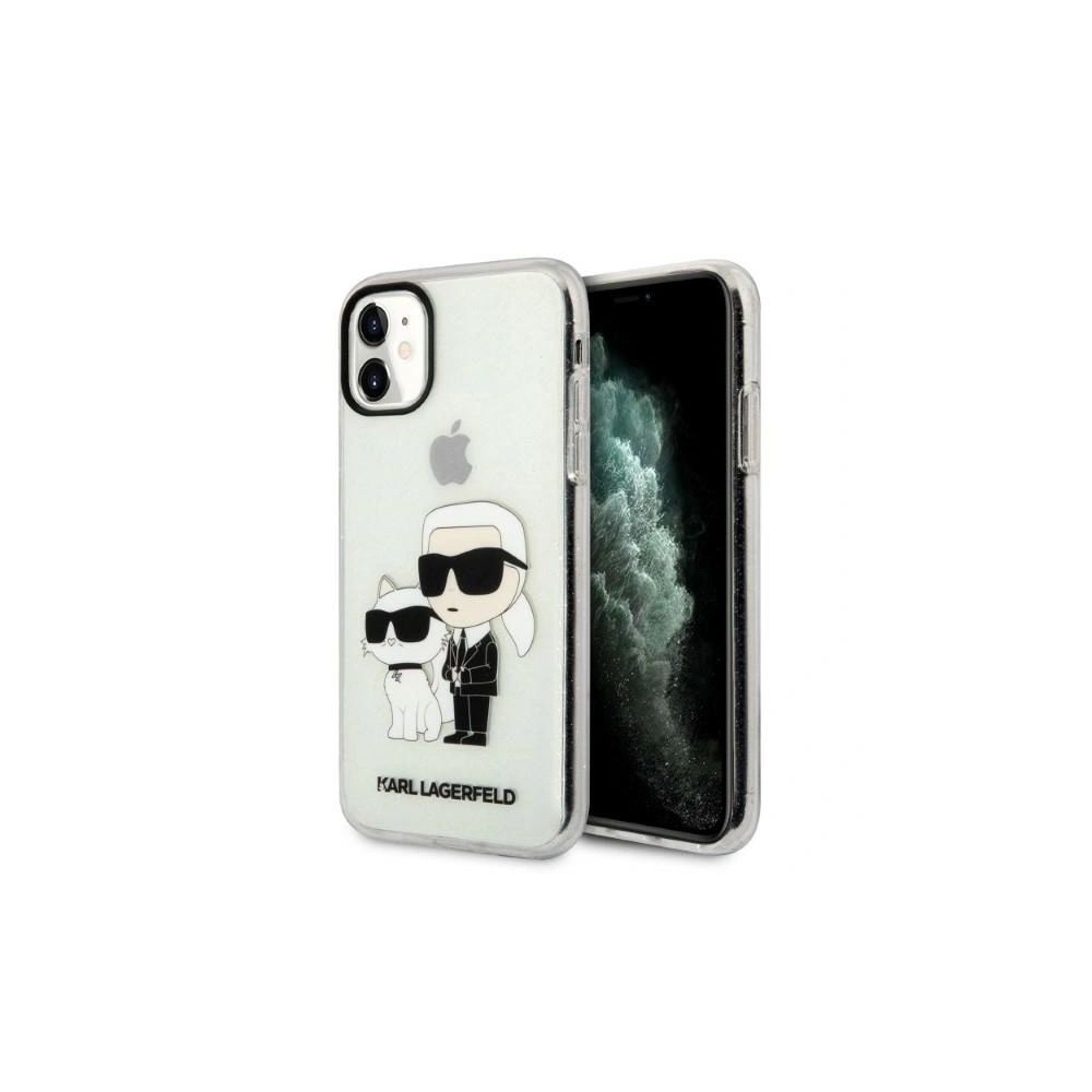 Hurtownia GSM - Etui Karl Lagerfeld KLHCN61HNKCTGT Apple iPhone 11 carcasa transparentă hardcase Gliter Karl&Choupette - KLD1355 - {ean13} - Hurt