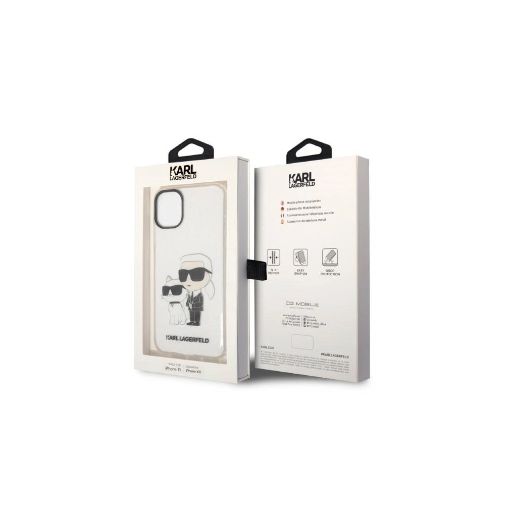 Hurtownia GSM - Etui Karl Lagerfeld KLHCN61HNKCTGT Apple iPhone 11 carcasa transparentă hardcase Gliter Karl&Choupette - KLD1355 - {ean13} - Hurt