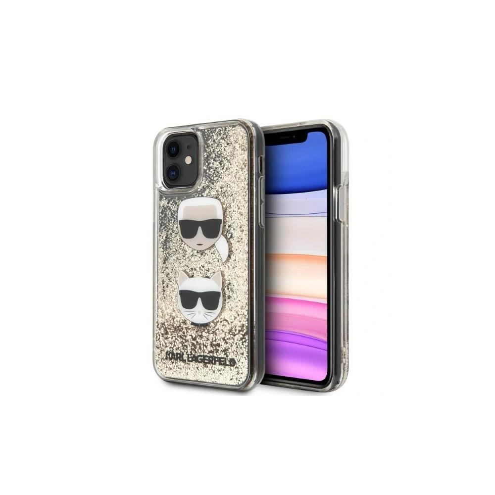 Hurtownia GSM - Etui Karl Lagerfeld KLHCN61KCGLGO Apple iPhone 11 aur/gold hardcase Liquid Glitter Karl&Choupette - KLD1356 - {ean13} - Hurt