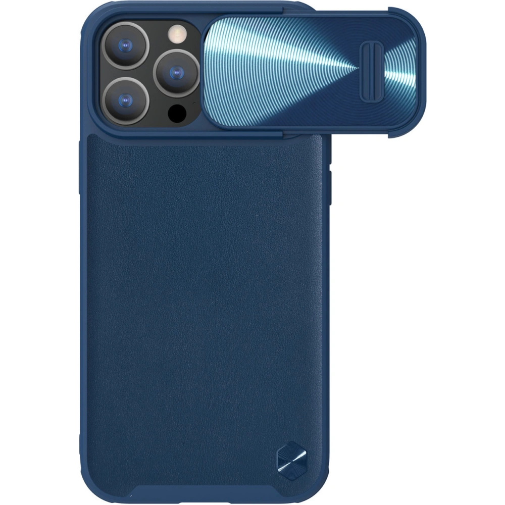 Etui Nillkin CamShield Leather S Apple iPhone 14 Pro niebieskie