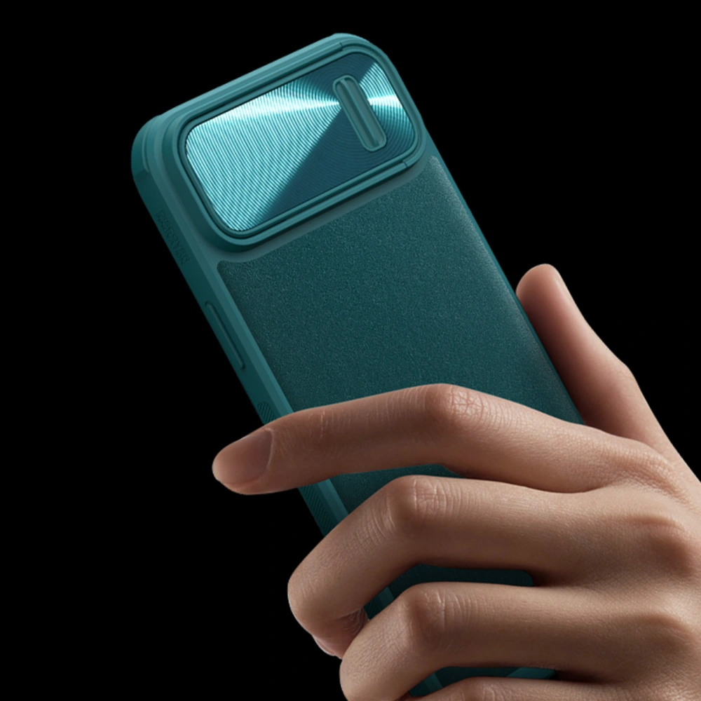 Hurtownia GSM - Etui Nillkin CamShield Leather S Apple iPhone 14 Plus / 15 Plus verde - NLK908 - {ean13} - Hurt