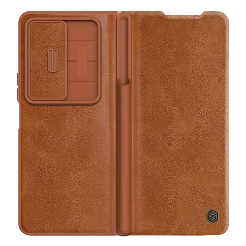 Etui Nillkin Qin Leather Pro Samsung Galaxy Z Fold 4 brązowe