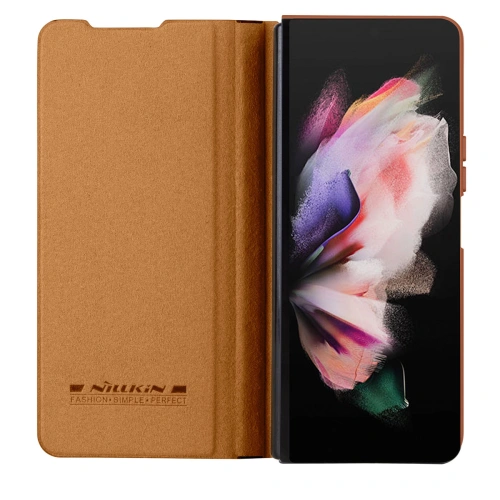 Etui Nillkin Qin Leather Pro Samsung Galaxy Z Fold 4 brązowe