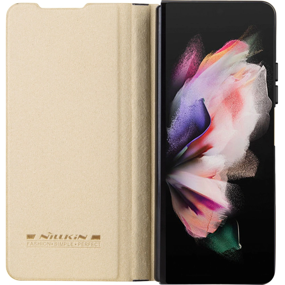 Hurtownia GSM - Etui Nillkin Qin Leather Pro Samsung Galaxy Z Fold 4 zlaté - NLK918 - {ean13} - Hurt