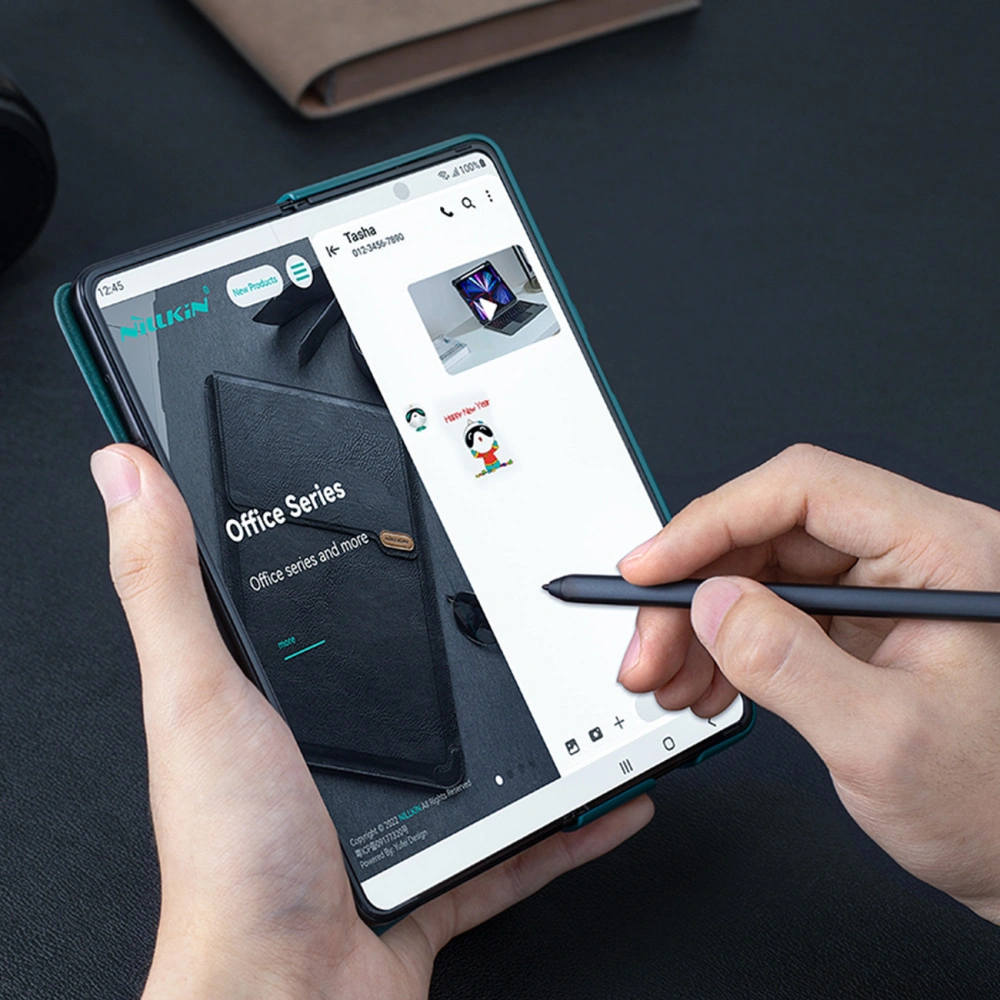 Hurtownia GSM - Etui Nillkin Qin Leather Pro Samsung Galaxy Z Fold 4 zlaté - NLK918 - {ean13} - Hurt