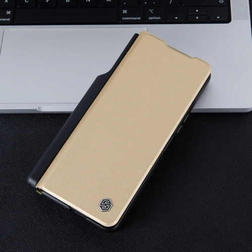 Etui Nillkin Qin Leather Pro Samsung Galaxy Z Fold 4 złote