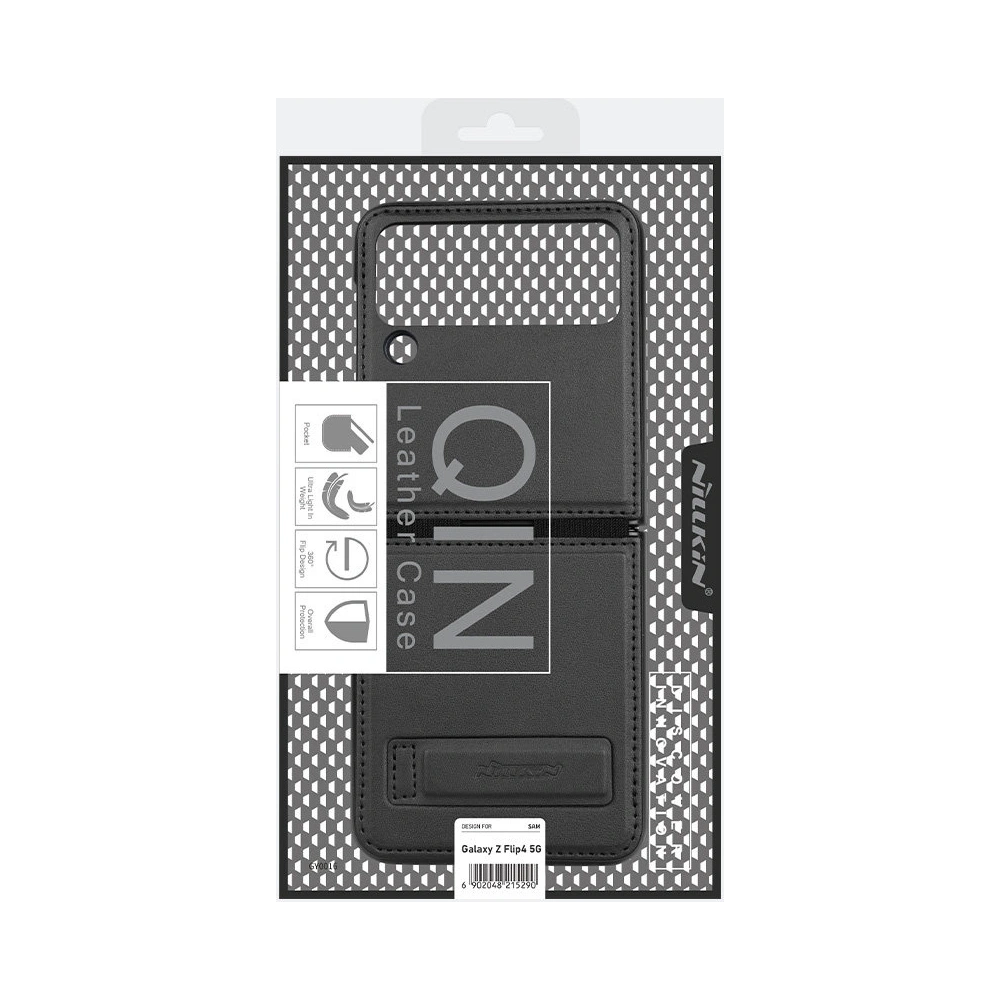 Wholesale Nillkin Qin Vegan Leather Samsung Galaxy Z Flip 4 black - NLK919 - {ean13} - Hurt
