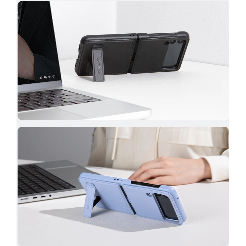 Hurtownia GSM - Etui Nillkin Qin műbőr Samsung Galaxy Z Flip 4 fekete - NLK919 - {ean13} - Hurt