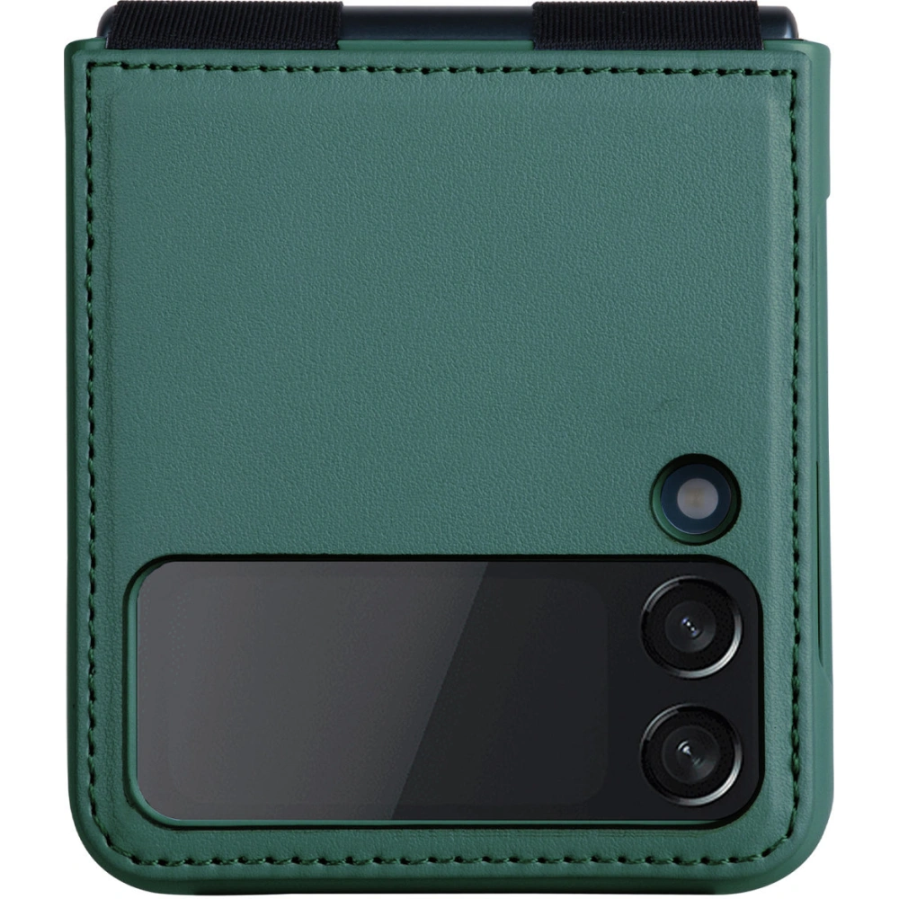 Hurtownia GSM - Etui Nillkin Qin Vegan Leather Samsung Galaxy Z Flip 4 verde închis - NLK920 - {ean13} - Hurt