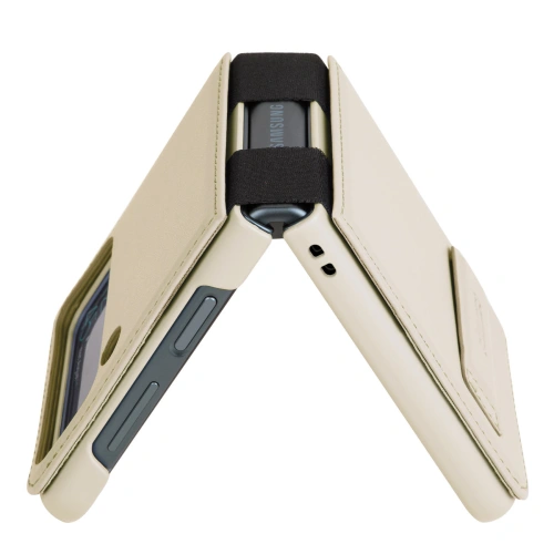 Etui Nillkin Qin Vegan Leather Samsung Galaxy Z Flip 4 złote