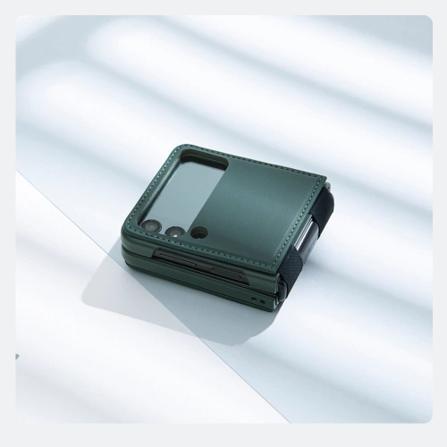 Etui Nillkin Qin Vegan Leather Samsung Galaxy Z Flip 4 fioletowe