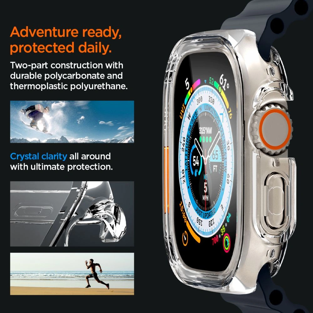 Wholesale Case Spigen Ultra Hybrid Apple Watch Ultra 49mm Crystal Clear - SPN2604 - {ean13} - Hurt