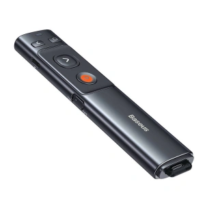 Hurtownia GSM - Pilot multifuncțional Baseus Orange Dot pentru prezentări, cu indicator laser verde, reîncărcabil (gri) - BSU3872 - {ean13} - Hurt