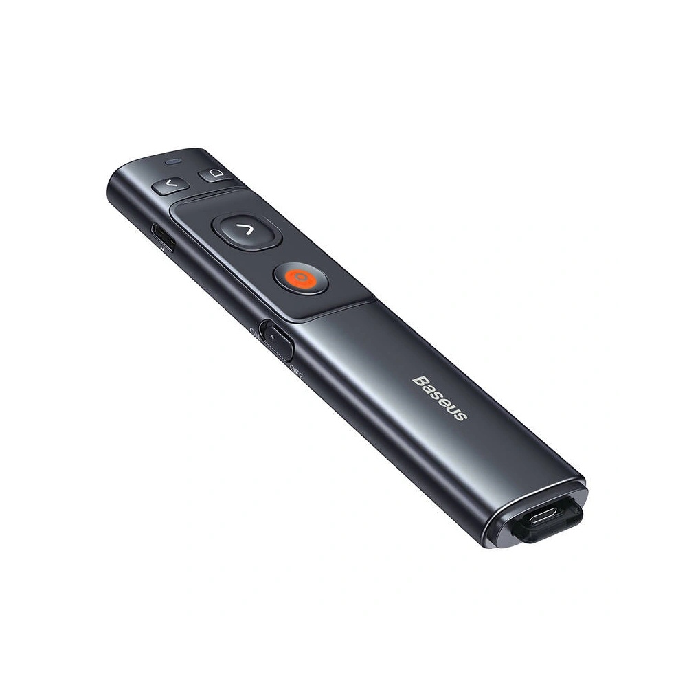 Hurtownia GSM - Pilot multifuncțional Baseus Orange Dot pentru prezentări, cu indicator laser verde, reîncărcabil (gri) - BSU3872 - {ean13} - Hurt