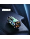 Hurtownia GSM - Automobilová nabíječka USAMS 2xUSB C23 36W Rychlé nabíjení do auta transparentní černá (US-CC122) - USA825 - {ean13} - Hurt