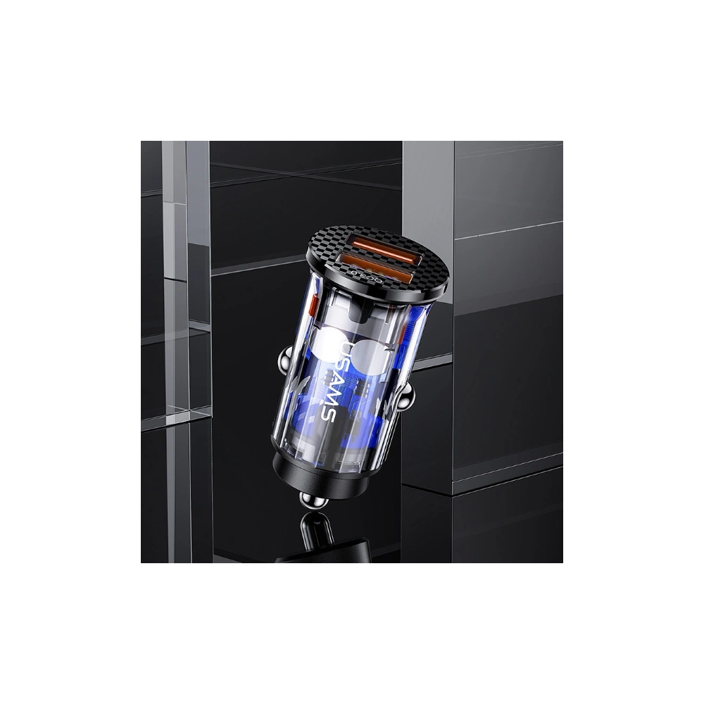 Hurtownia GSM - USAMS Auto-Ladegerät 2xUSB C23 36W Schnellladung transparent schwarz (US-CC122) - USA825 - {ean13} - Hurt
