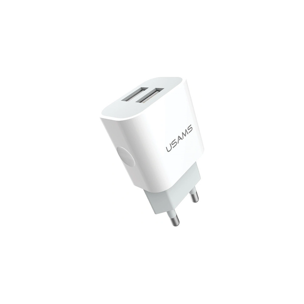 Hurtownia GSM - Încărcător de rețea USAMS 2xUSB 2,4A alb/white Fast Charging (US-CC023) - USA826 - {ean13} - Hurt