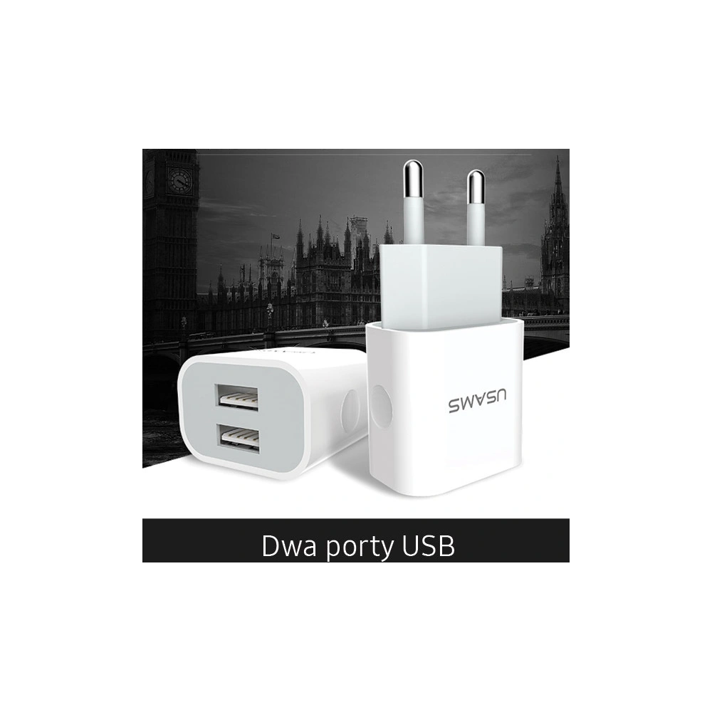 Hurtownia GSM - Încărcător de rețea USAMS 2xUSB 2,4A alb/white Fast Charging (US-CC023) - USA826 - {ean13} - Hurt