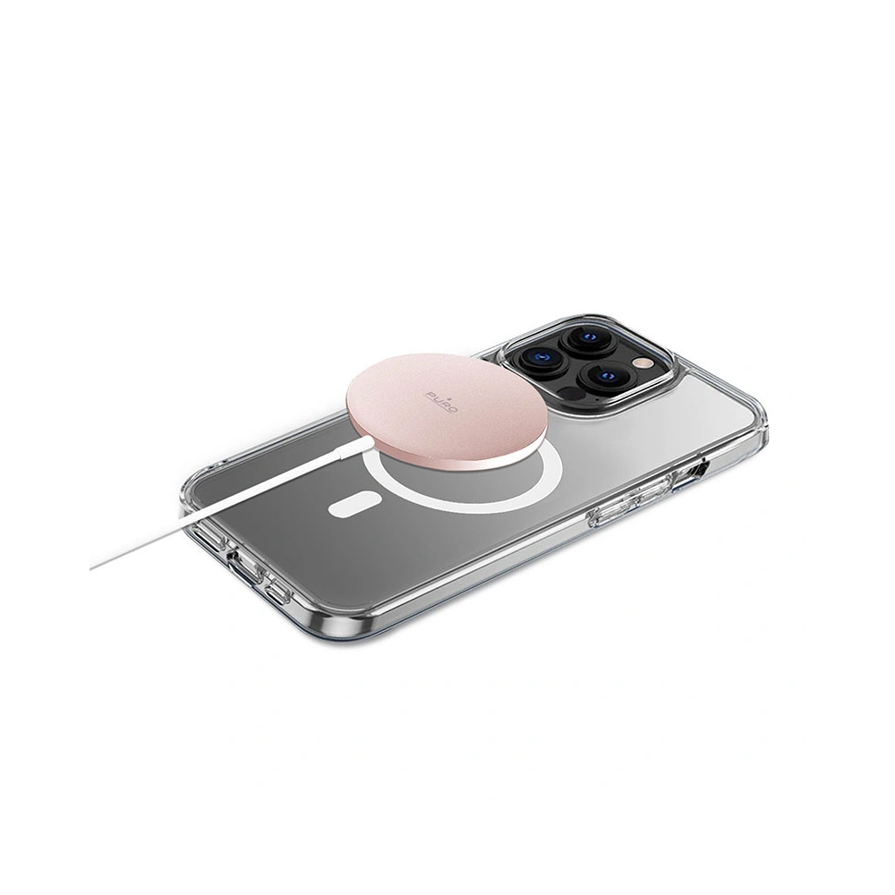 Hurtownia GSM - Kabelloser Ladegerät PURO Magnetic Ladegerät USB-C MagSafe 15W (rosa) - PUR624 - {ean13} - Hurt