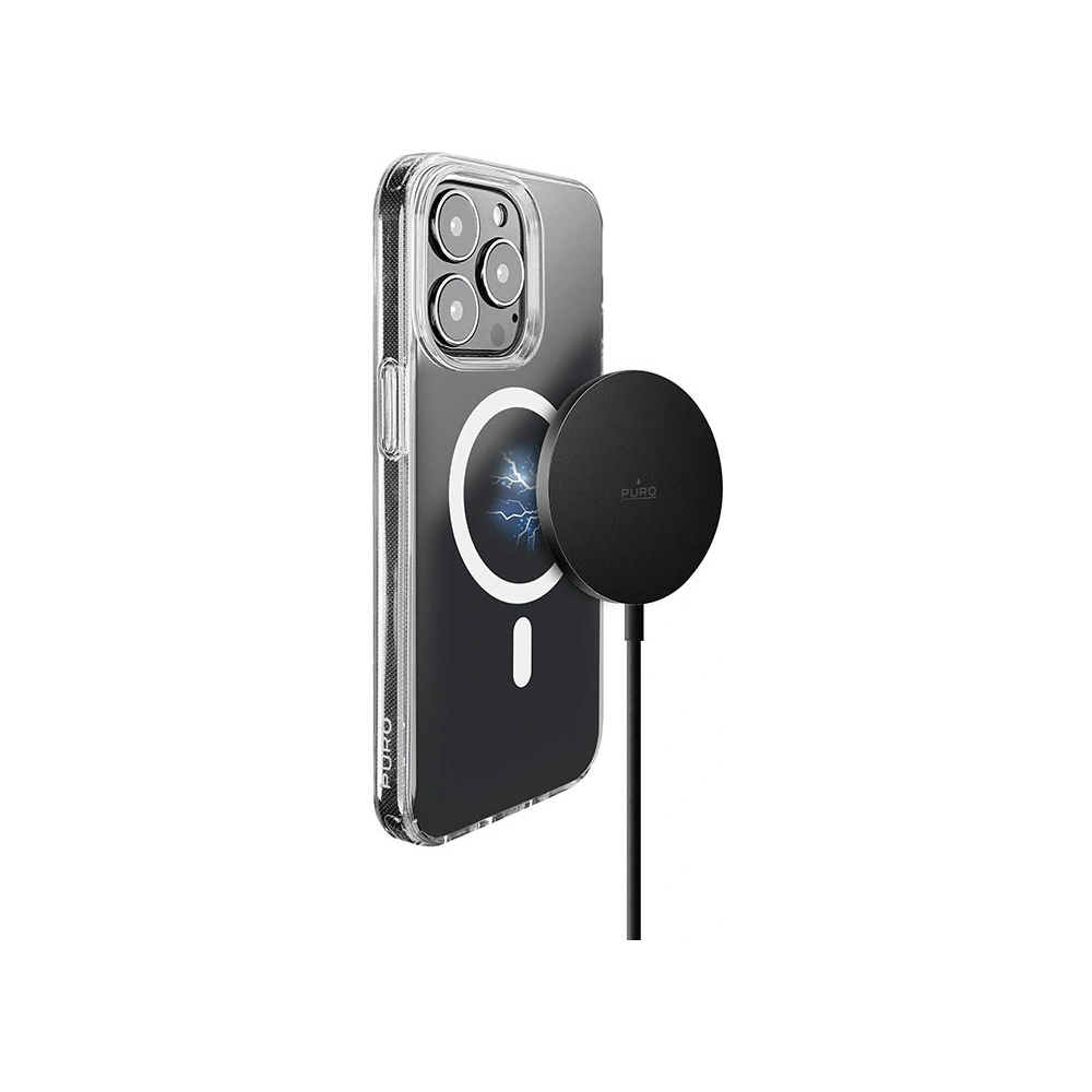 Hurtownia GSM - Kabellose Ladegerät PURO Magnetic Ladekabel USB-C MagSafe 15W (schwarz) - PUR626 - {ean13} - Hurt