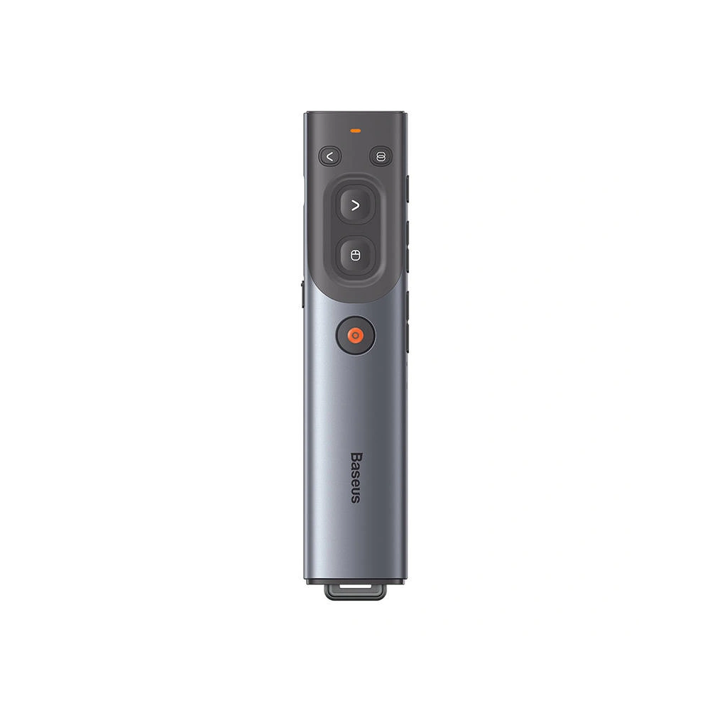 Hurtownia GSM - Pilot multifuncțional Baseus Orange Dot pentru prezentări, cu indicator laser roșu, reîncărcabil (gri) - BSU3877 - {ean13} - Hurt