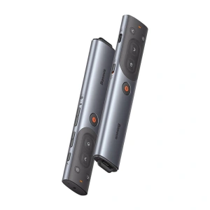 Hurtownia GSM - Pilot multifuncțional Baseus Orange Dot pentru prezentări, cu indicator laser roșu, reîncărcabil (gri) - BSU3877 - {ean13} - Hurt