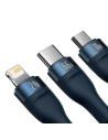 Hurtownia GSM - Kabel 3w1 Baseus Flash Series Ⅱ USB-USB-C/microUSB/Lightning 66W 1.2m (blau) - BSU3888 - {ean13} - Hurt