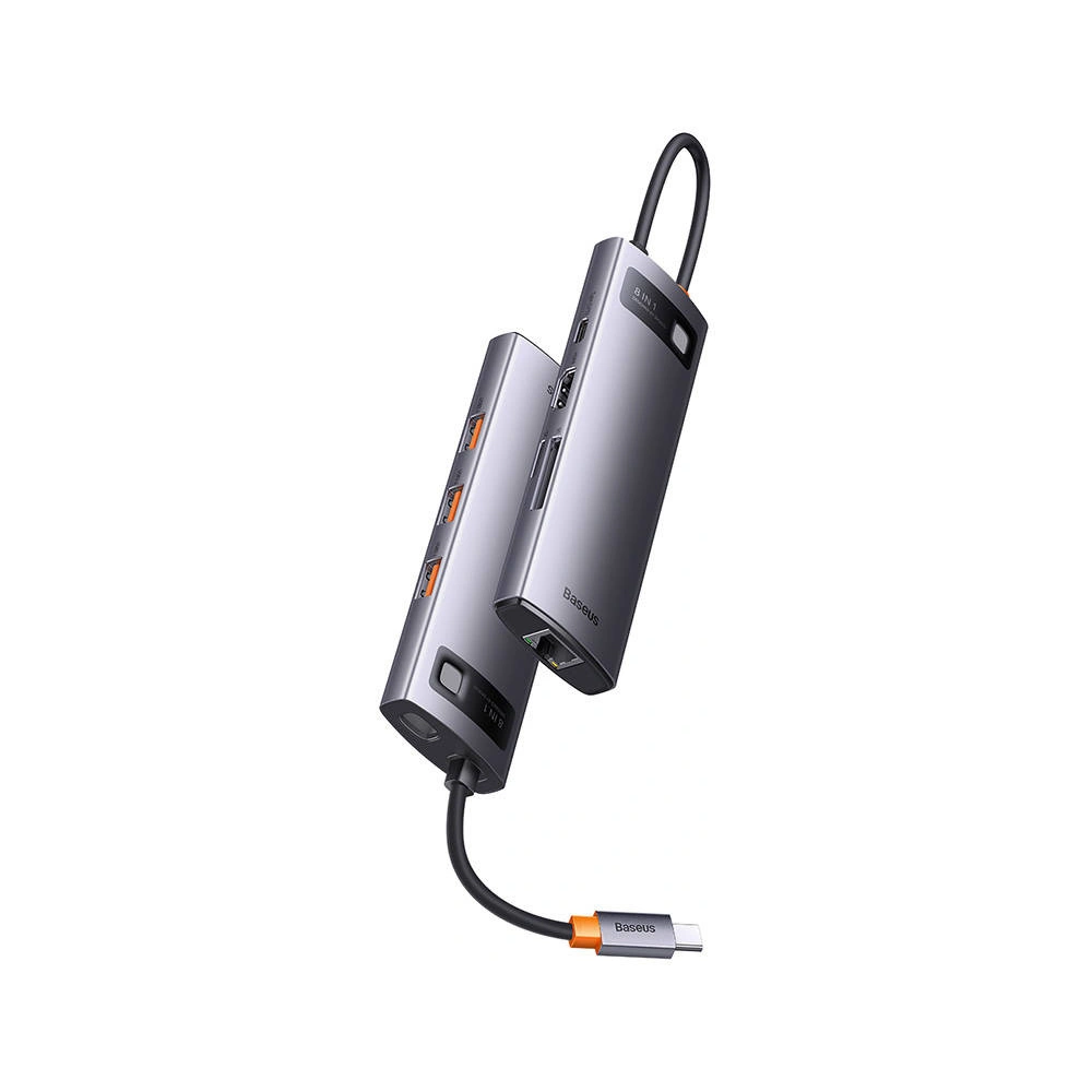 Hurtownia GSM - Hub Baseus StarJoy Series 8w1 USB-C - HDMI + 3 x USB 3.1 + USB-C PD + RJ45 + microSD/SD - BSU3895 - {ean13} - Hurt