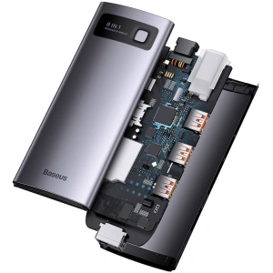 Hurtownia GSM - Hub Baseus StarJoy Series 8w1 USB-C - HDMI + 3 x USB 3.1 + USB-C PD + RJ45 + microSD/SD - BSU3895 - {ean13} - Hurt