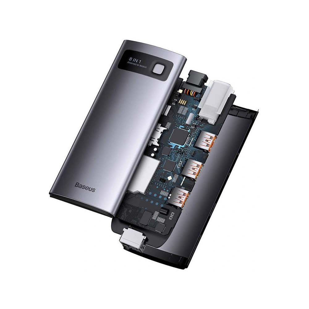 Hurtownia GSM - Hub Baseus StarJoy Series 8w1 USB-C - HDMI + 3 x USB 3.1 + USB-C PD + RJ45 + microSD/SD - BSU3895 - {ean13} - Hurt